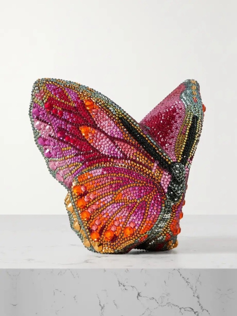 Butterfly clutch 🦋 Pink and Orange Butterfly Sculptural Accent